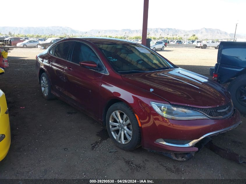 Lot #2541534372 2015 CHRYSLER 200 LIMITED salvage car