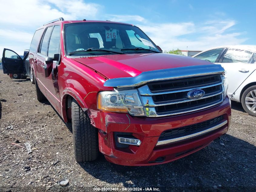 Lot #2536945305 2016 FORD EXPEDITION EL LIMITED salvage car