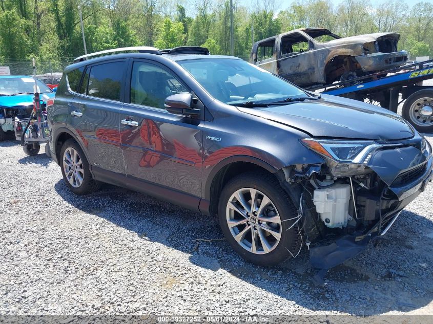 Lot #2539244339 2016 TOYOTA RAV4 HYBRID LIMITED salvage car