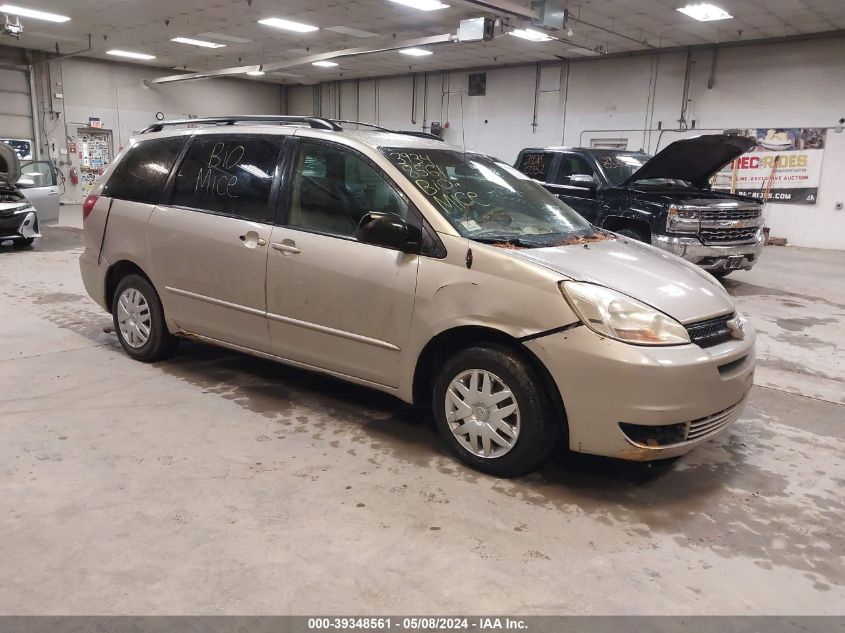 Lot #2539234512 2005 TOYOTA SIENNA LE salvage car