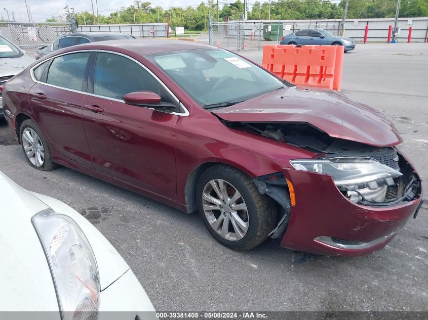 Lot #2539238382 2015 CHRYSLER 200 LIMITED salvage car