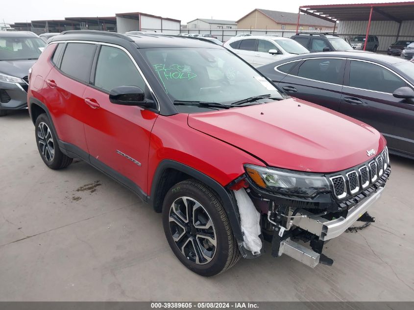 Lot #2541528834 2024 JEEP COMPASS LIMITED 4X4 salvage car