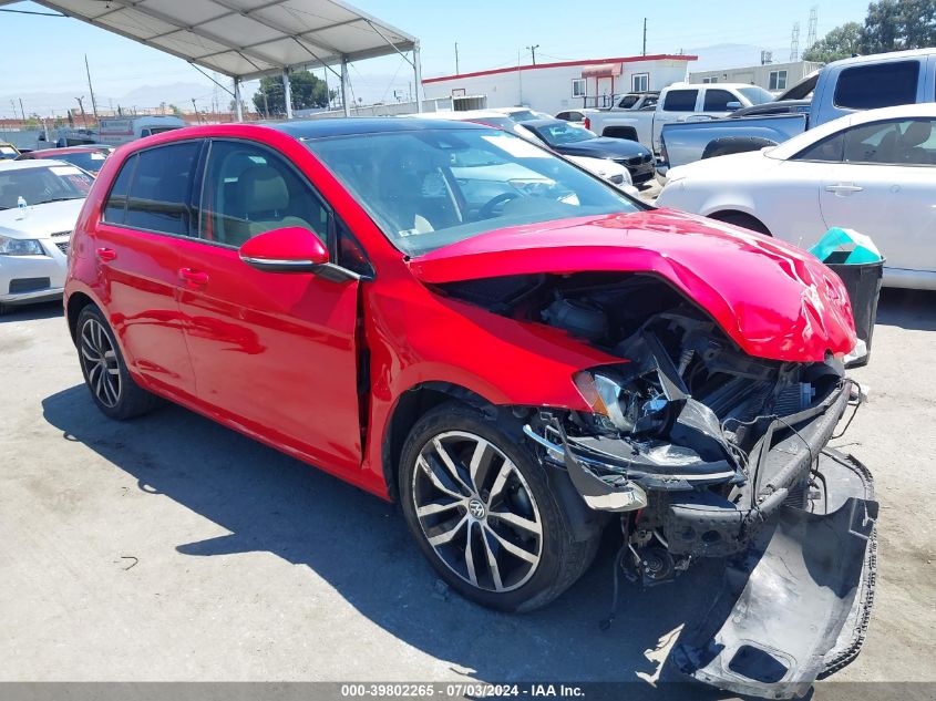 2016 VOLKSWAGEN GOLF TSI SE 4-DOOR #3035707935