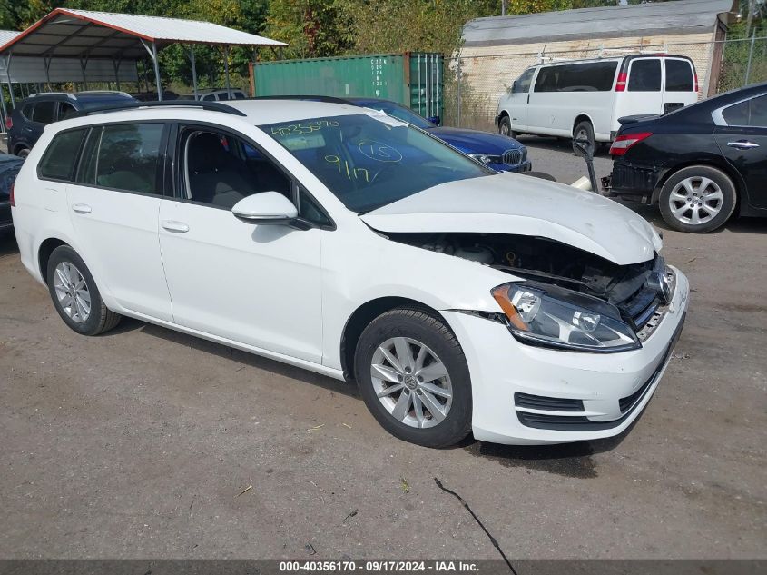 2016 VOLKSWAGEN GOLF SPORTWAGEN TSI S 4-DOOR #2997778679