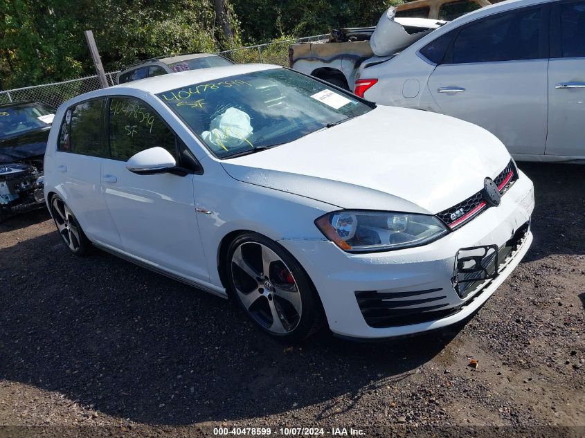 2015 VOLKSWAGEN GOLF GTI 2.0T S 4-DOOR #3056070944