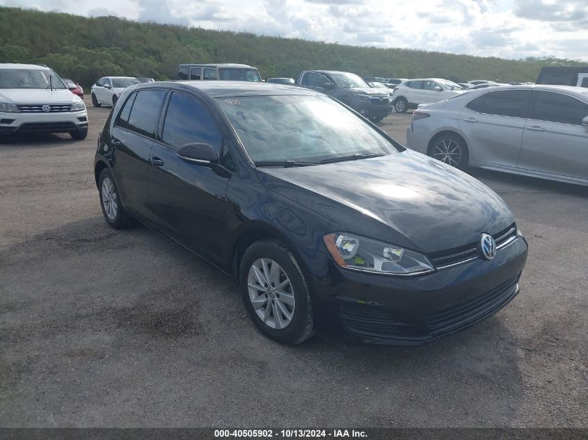 2017 VOLKSWAGEN GOLF TSI S 4-DOOR #2995300842