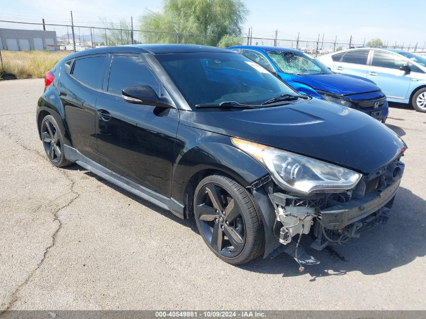 2013 HYUNDAI VELOSTER TURBO W/BLUE #3035089390