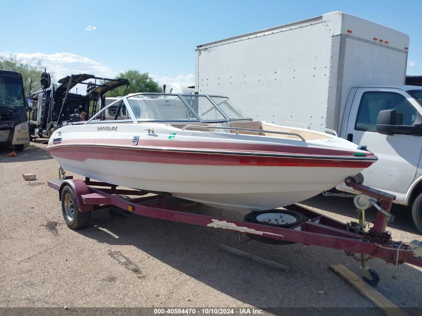 1995 BOAT AND TRAILER MARLIN - 1996 ZIAM TRAILER #3035089741