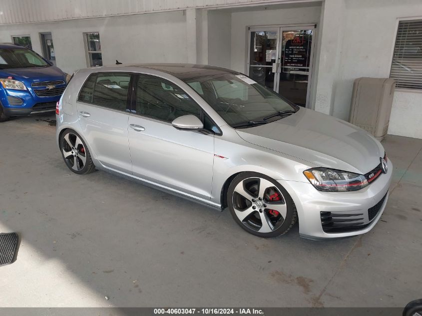 2015 VOLKSWAGEN GOLF GTI 2.0T SE 4-DOOR #3037548114