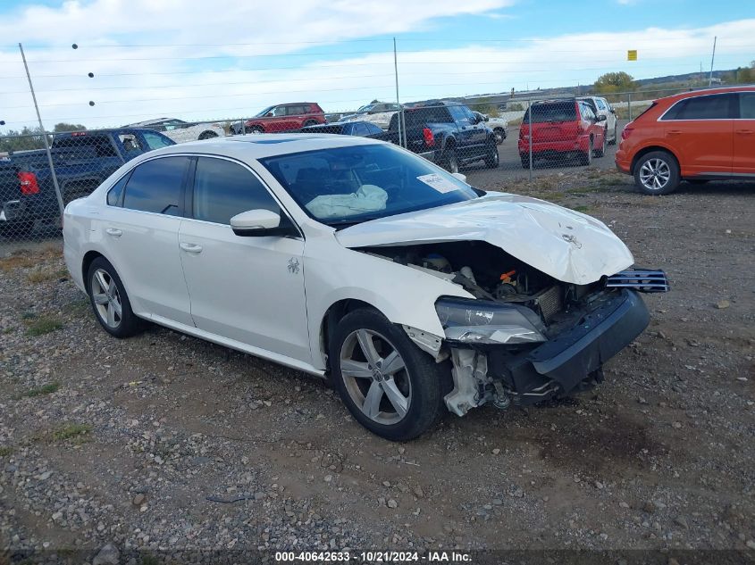 2013 VOLKSWAGEN PASSAT 2.5L SE #3035089495