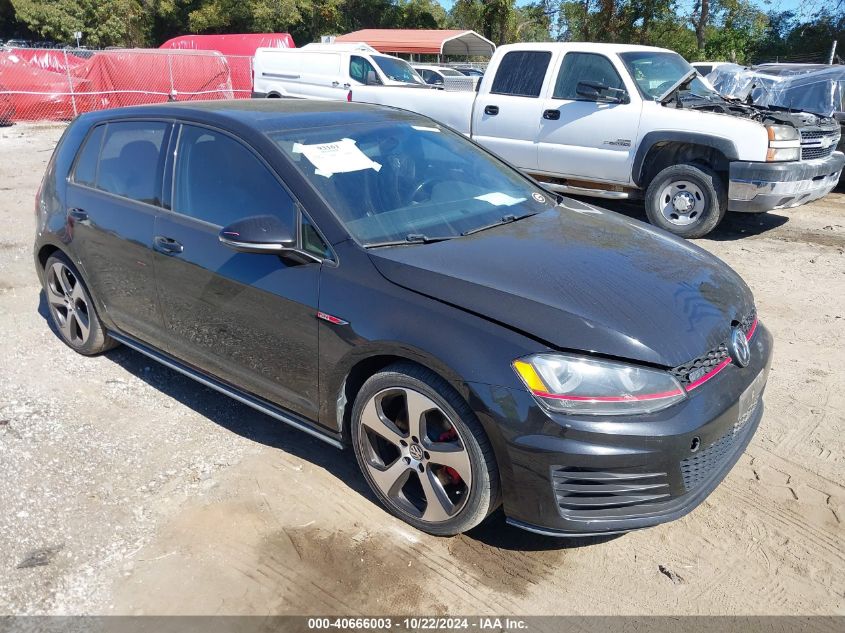 2015 VOLKSWAGEN GOLF GTI 2.0T SE 4-DOOR #2994068063