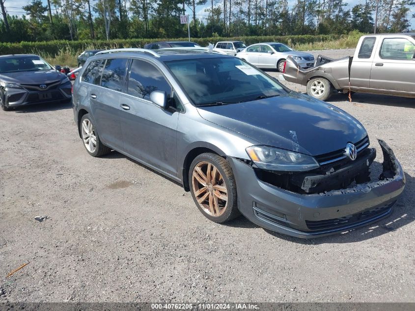 2015 VOLKSWAGEN GOLF SPORTWAGEN TSI SEL 4-DOOR #2995295391