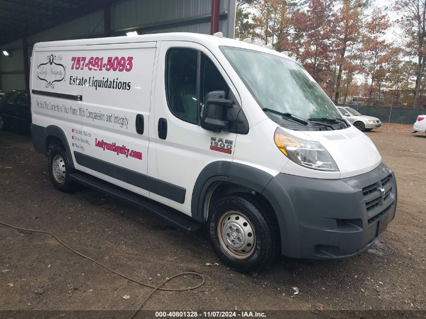 2017 RAM PROMASTER 1500 LOW ROOF 136 WB #2990346471