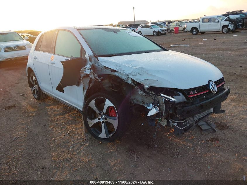 2016 VOLKSWAGEN GOLF GTI AUTOBAHN W/PERFORMANCE PACKAGE 4-DOOR #3056472423