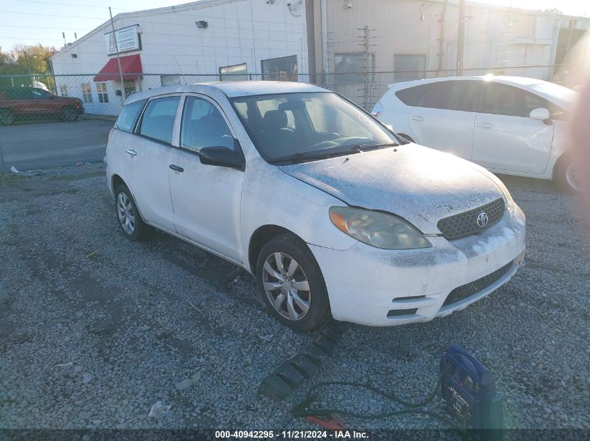 2004 TOYOTA MATRIX STANDARD #3037525015