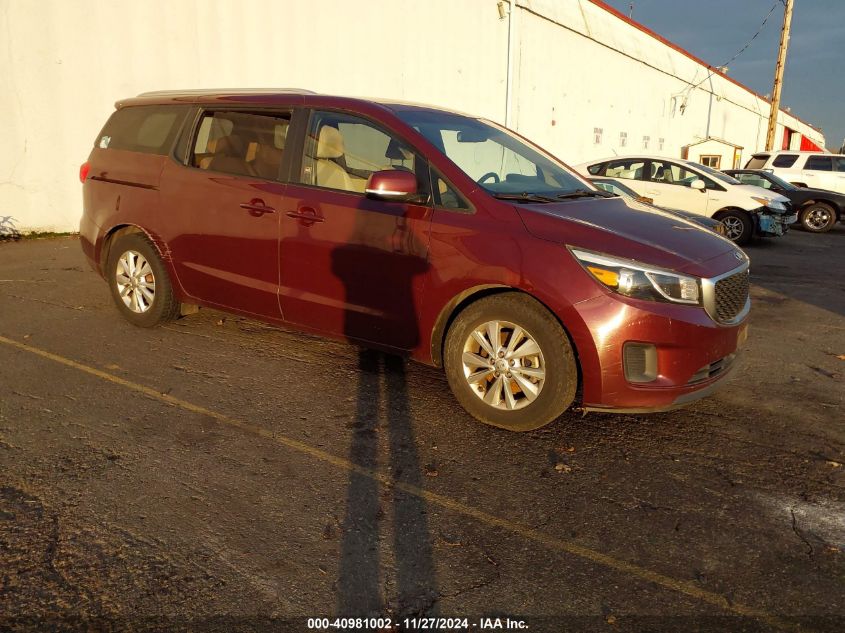 2016 KIA SEDONA LX #3051073399