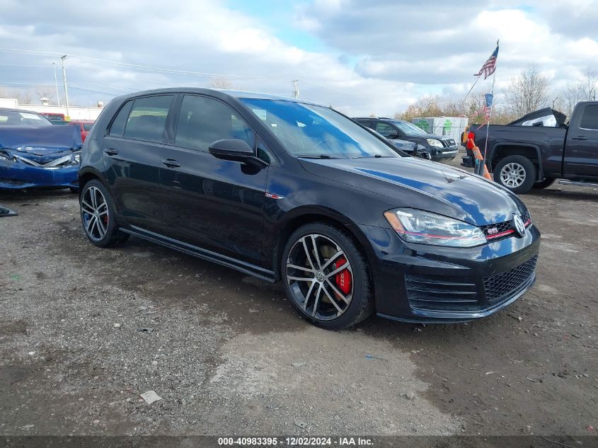 2017 VOLKSWAGEN GOLF GTI SPORT 4-DOOR #3037539126