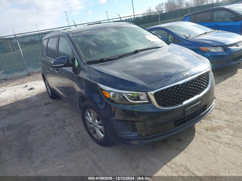 2017 KIA SEDONA LX #3037536159