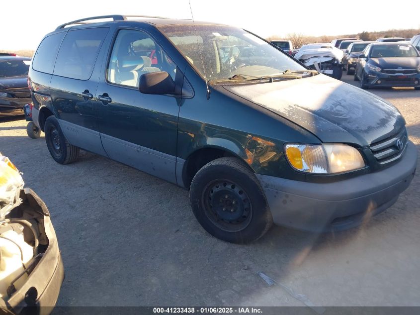 2002 TOYOTA SIENNA CE #3050086049