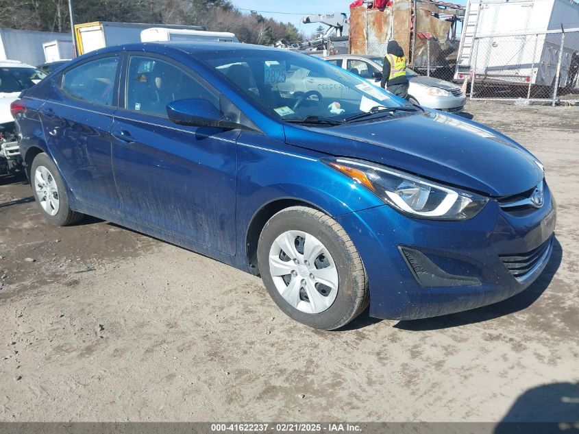 2016 HYUNDAI ELANTRA SE #3109645639