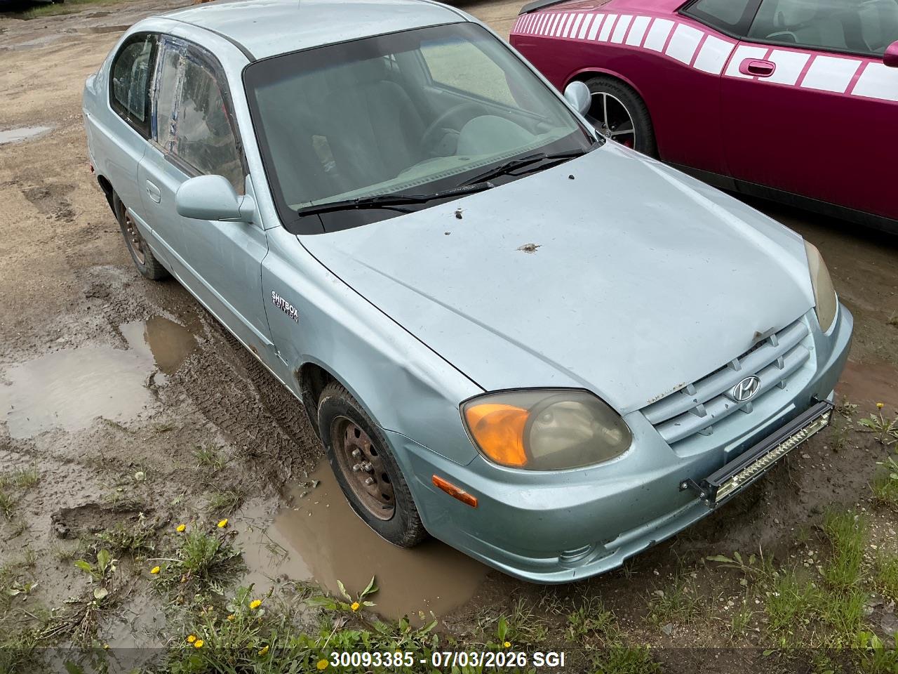 KMHCG35G53U250150 · 2003 HYUNDAI ACCENT GS