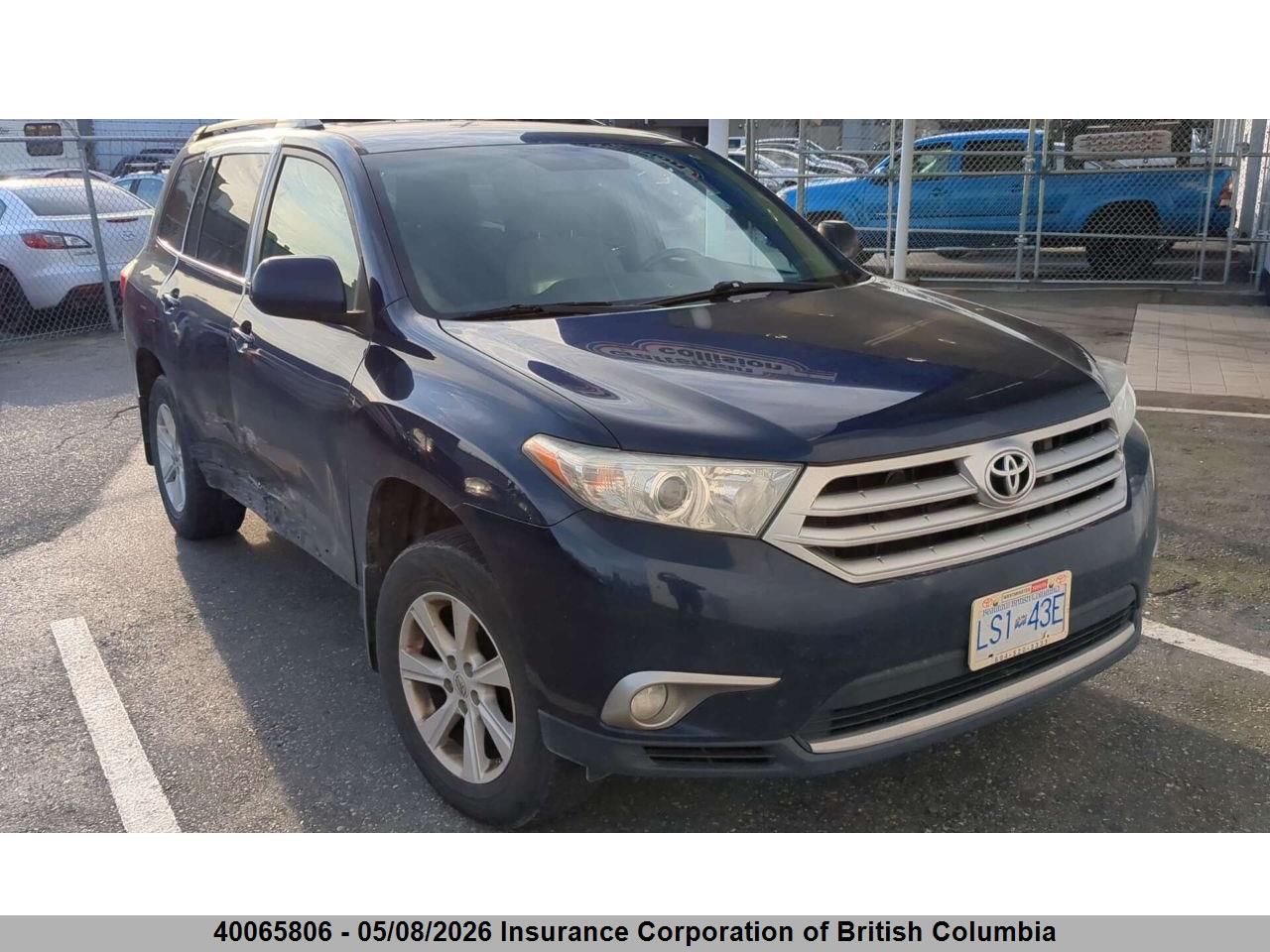5TDBK3EHXCS103074 · 2012 TOYOTA HIGHLANDER SE