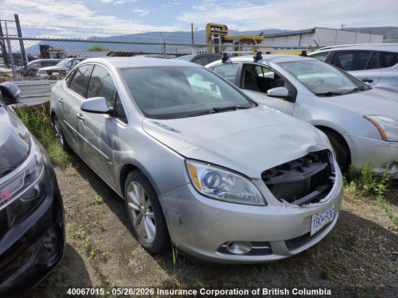 1G4PR5SK8D4****** · 2013 BUICK VERANO CONVENIENCE · 1/12