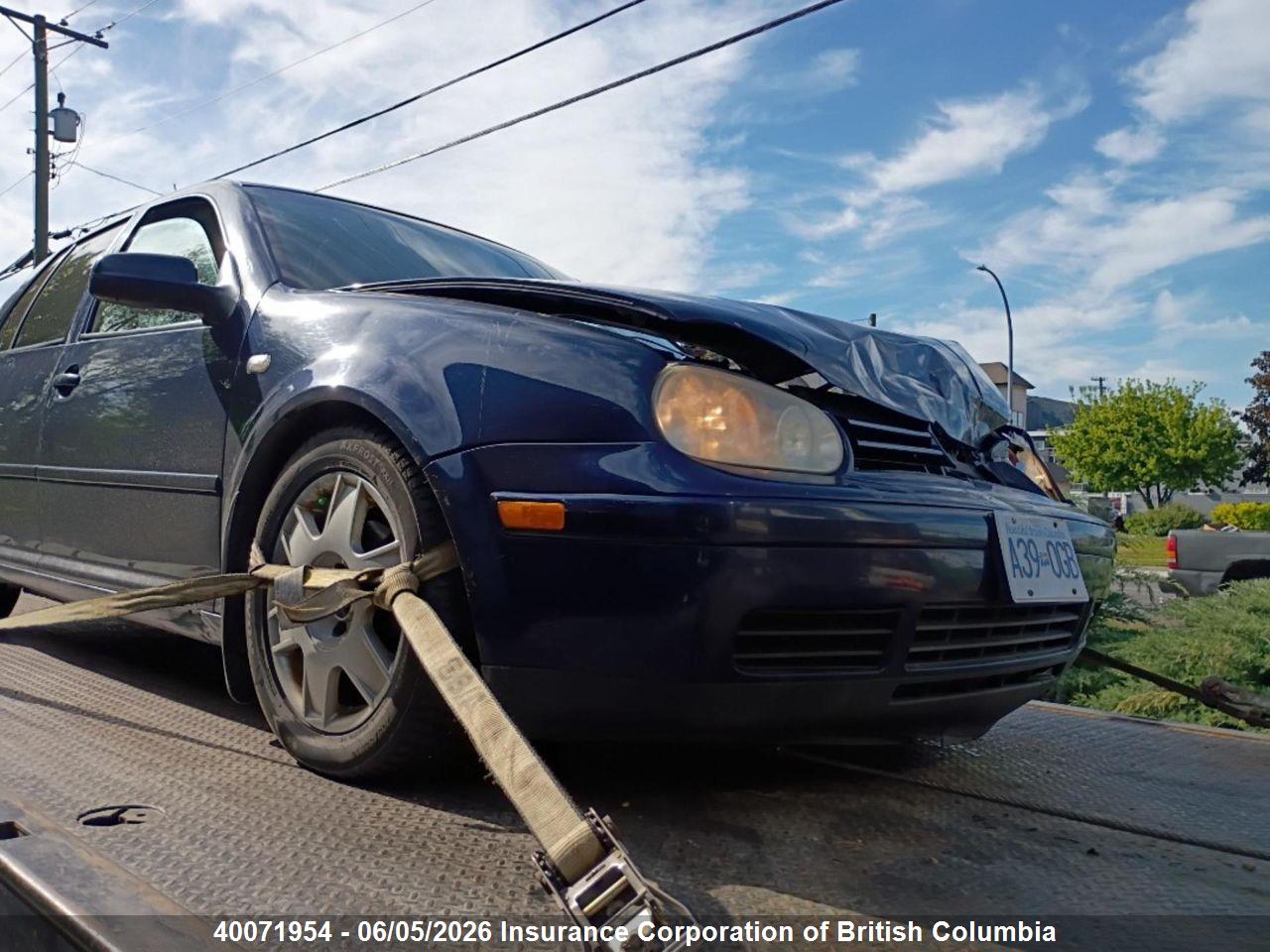 9BWGK61J134071522 · 2003 VOLKSWAGEN GOLF
