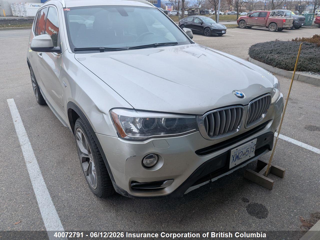 5UXWX9C51F0D44108 · 2015 BMW X3