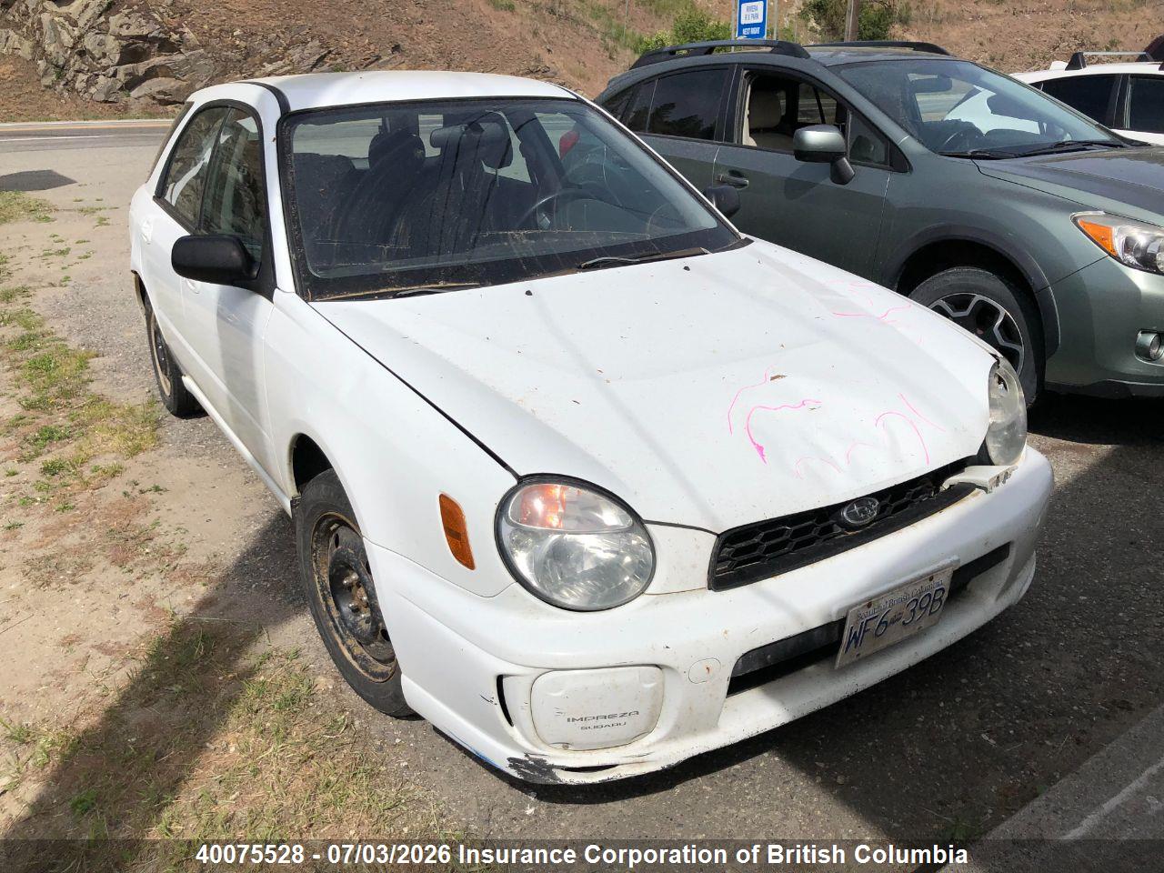 JF1GG65552H811210 · 2002 SUBARU IMPREZA TS