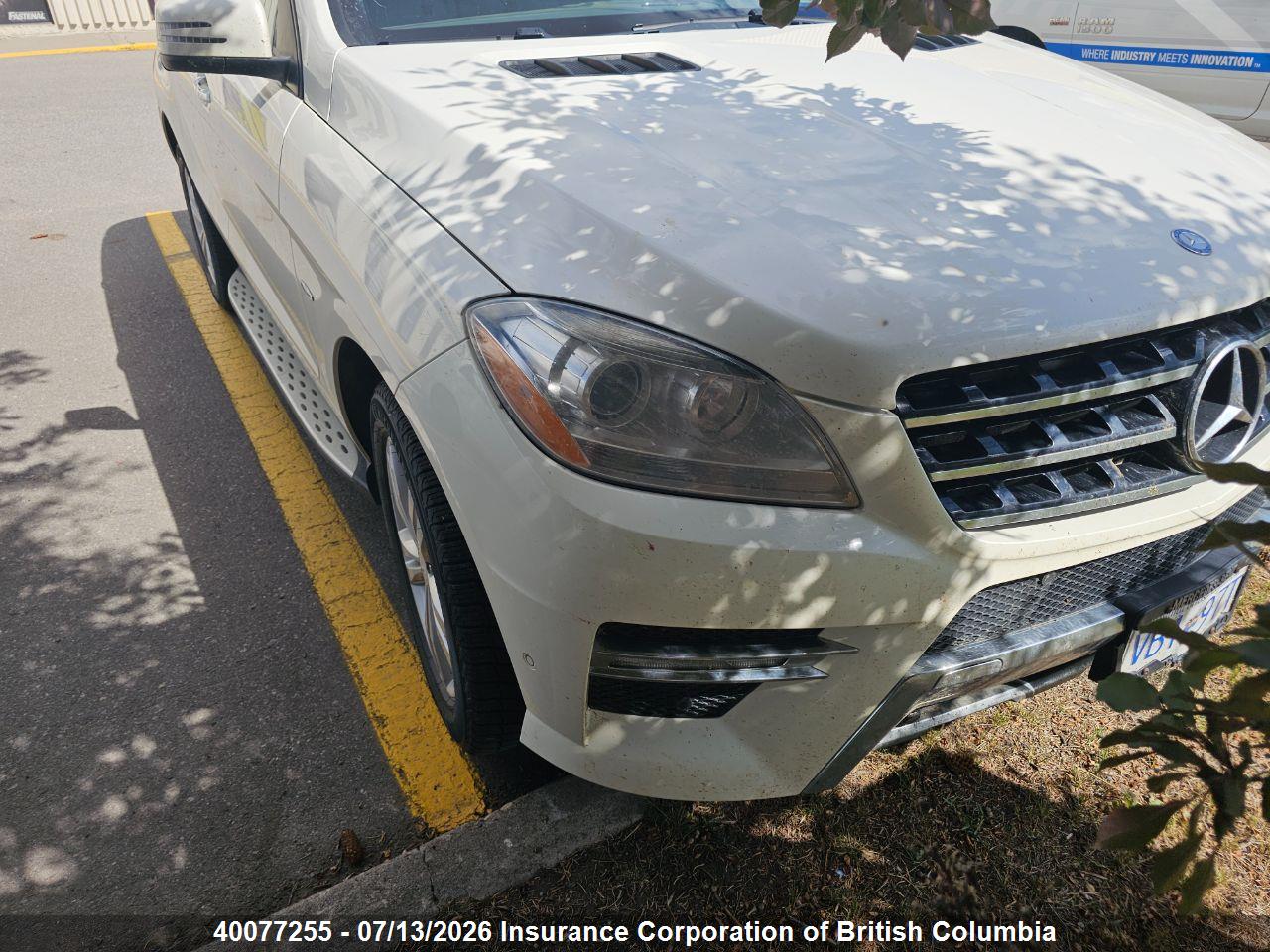 4JGDA2EB8CA091937 · 2012 MERCEDES BENZ ML 350 BLUETEC