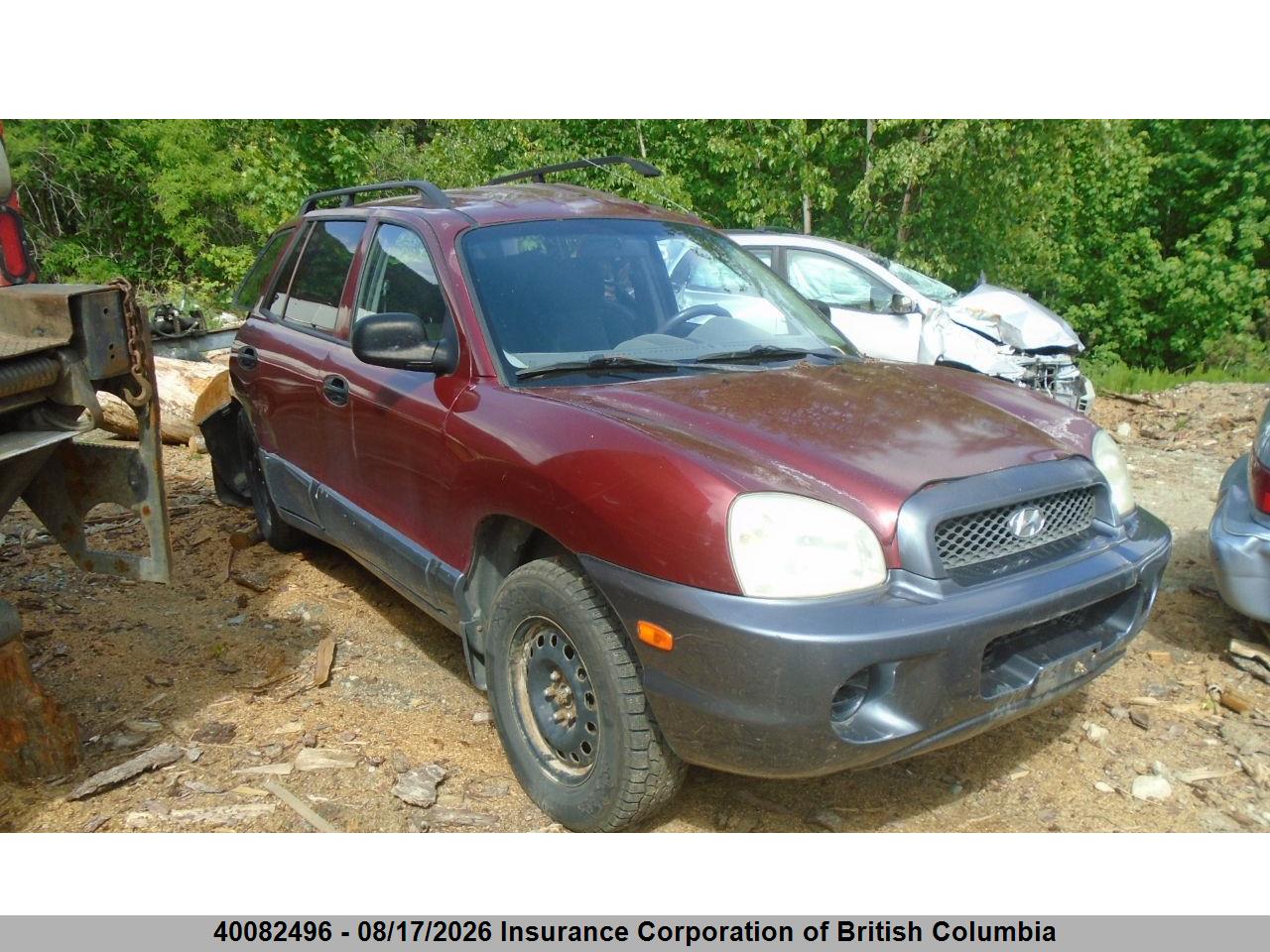 KM8SB13D33U543682 · 2003 HYUNDAI SANTA FE