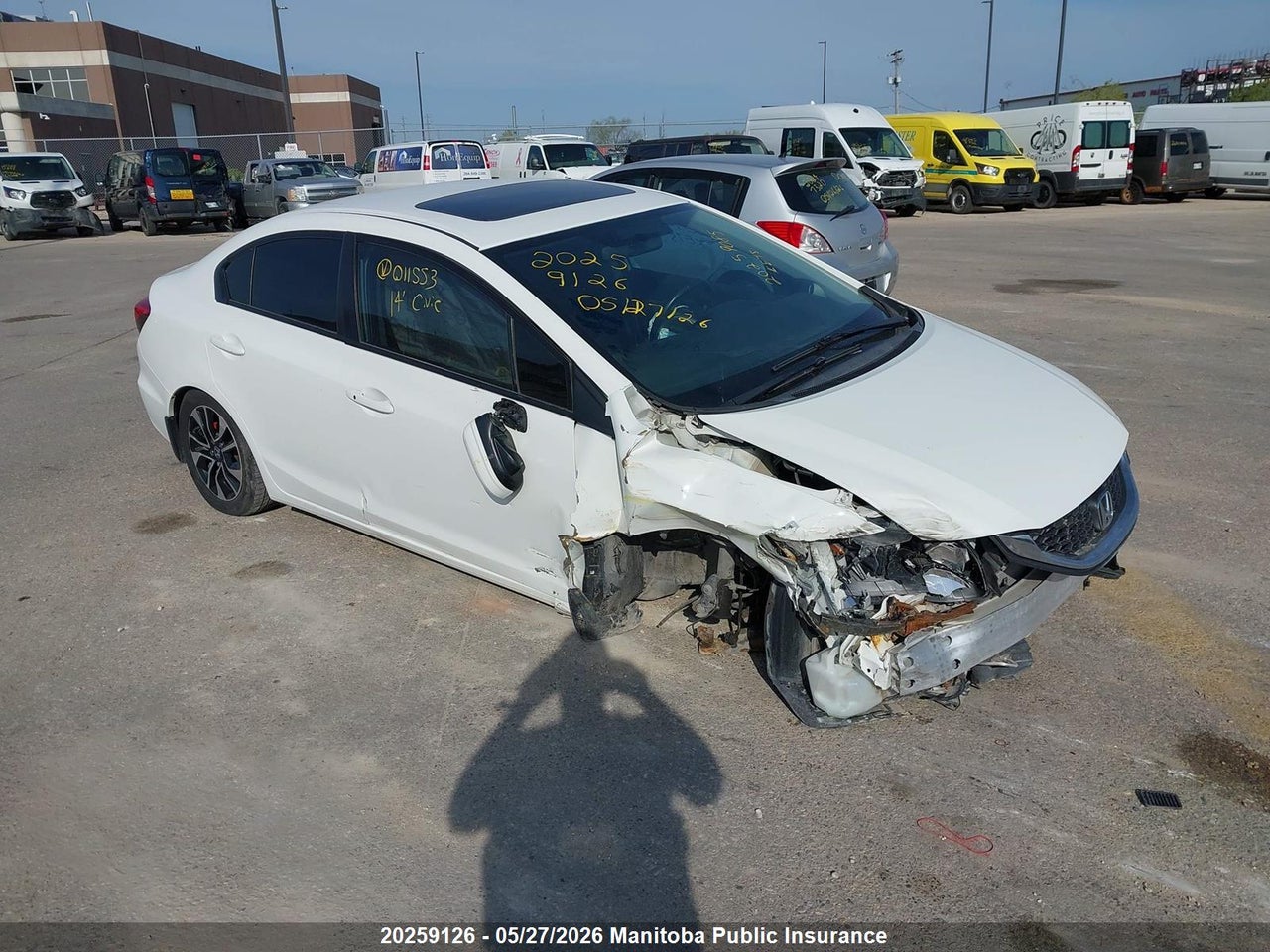 2HGFB2F57EH011553 · 2014 HONDA CIVIC EX
