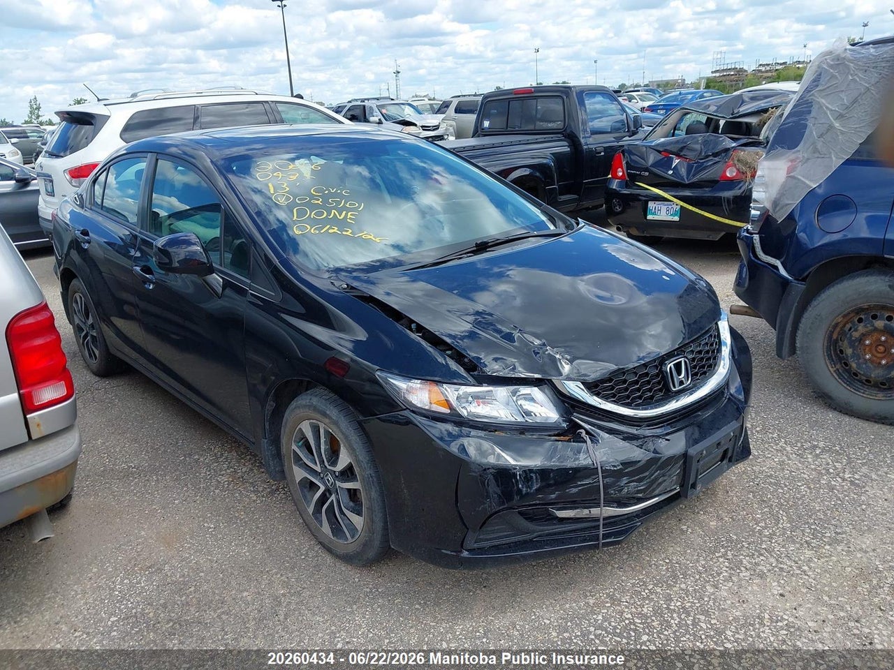 2HGFB2F50DH025101 · 2013 HONDA CIVIC EX