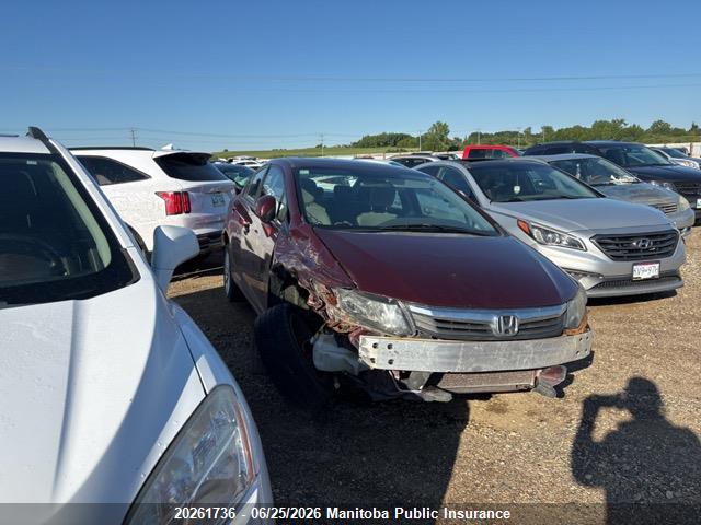 2HGFB2F53CH016407 · 2012 HONDA CIVIC EX