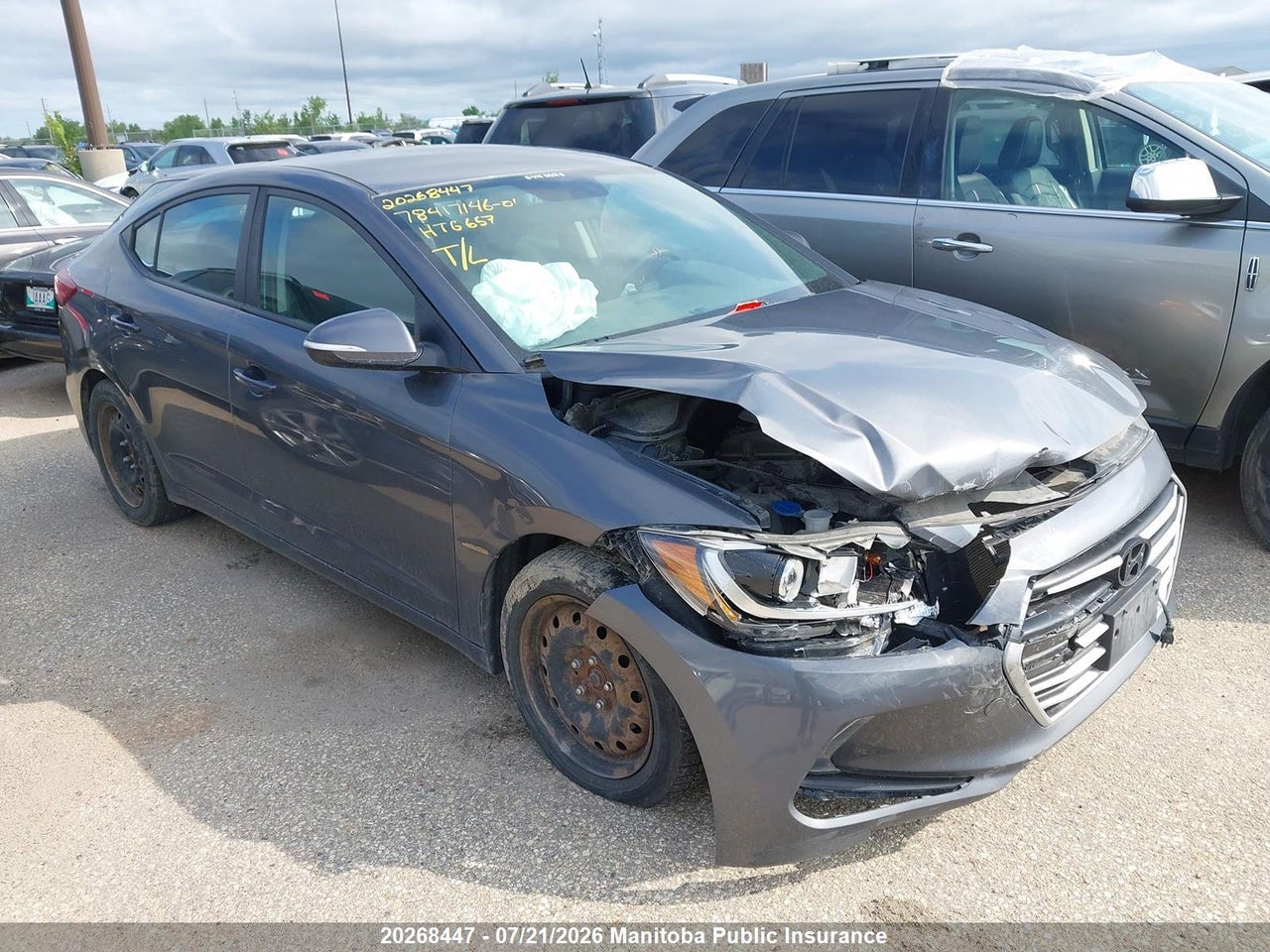 KMHD84LF9HU182427 · 2017 HYUNDAI ELANTRA GL