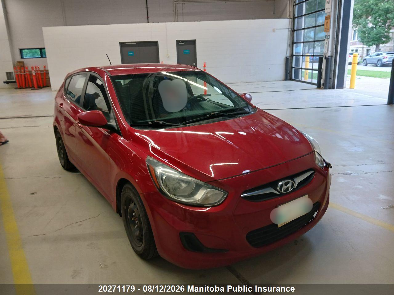 KMHCT5AE3CU050783 · 2012 HYUNDAI ACCENT GL