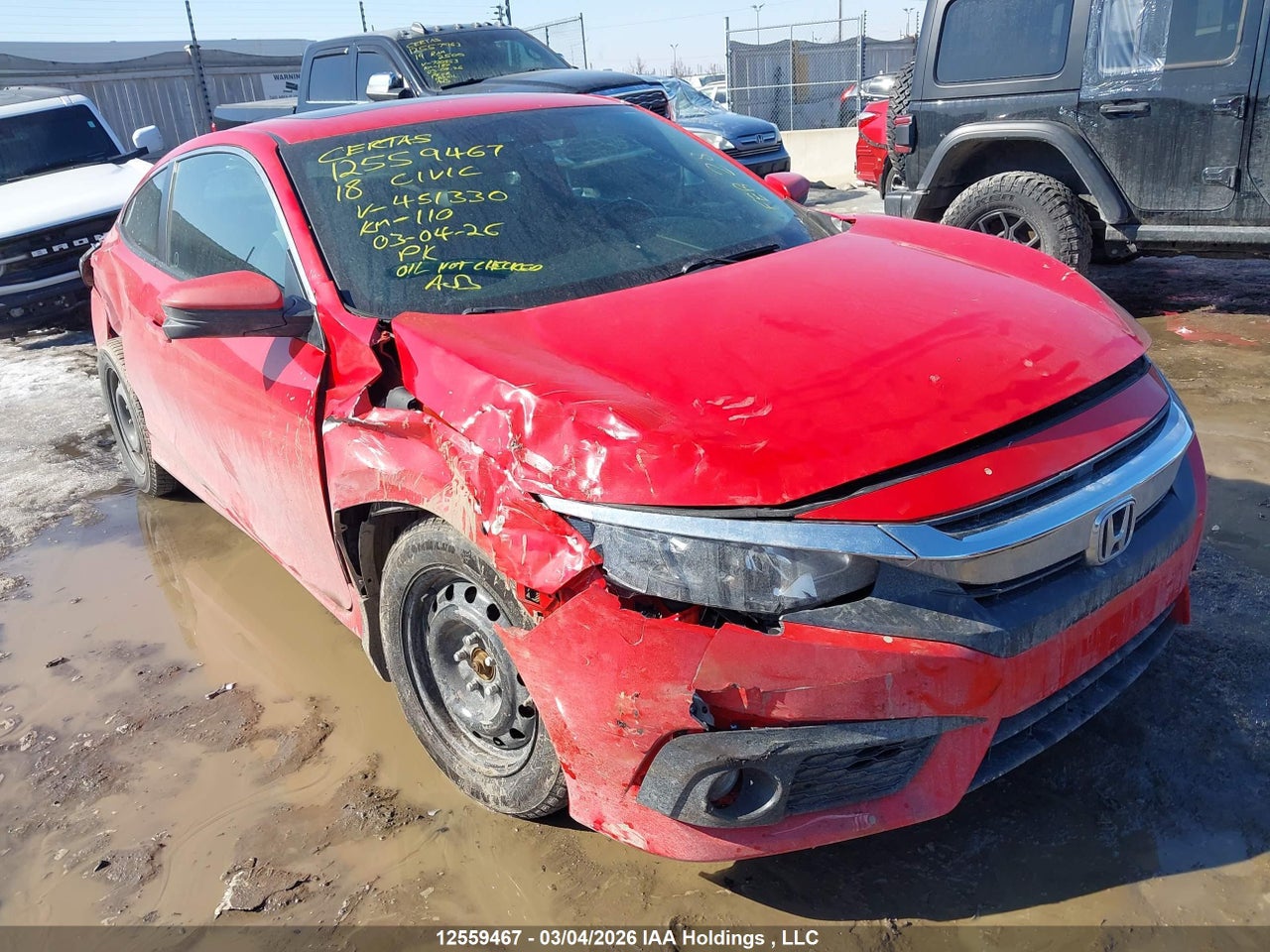 2HGFC3B43JH451330 · 2018 HONDA CIVIC EX