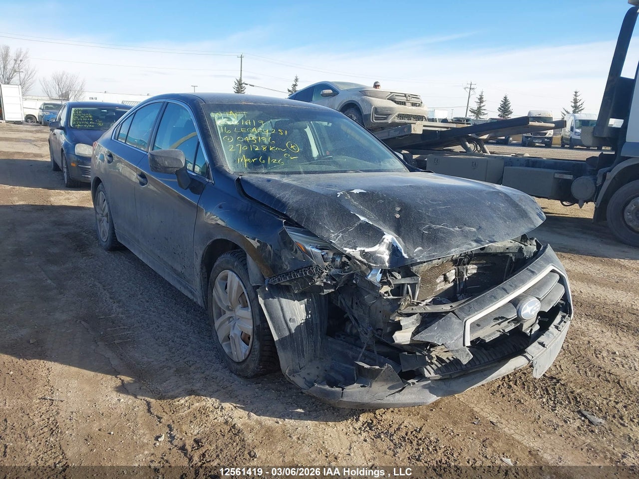 4S3BNCA66G3043796 · 2016 SUBARU LEGACY 2.5I