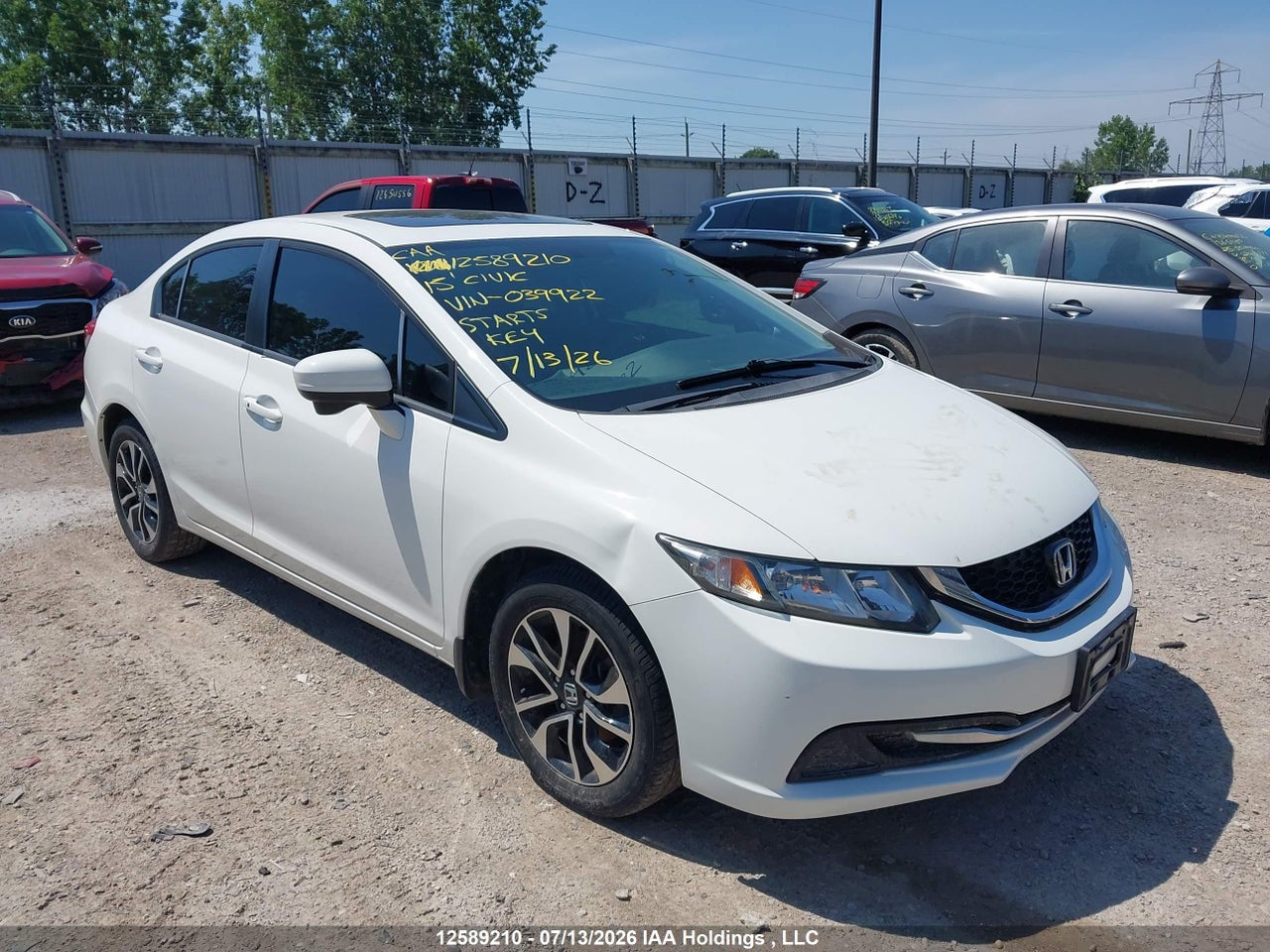 2HGFB2F57FH039922 · 2015 HONDA CIVIC EX