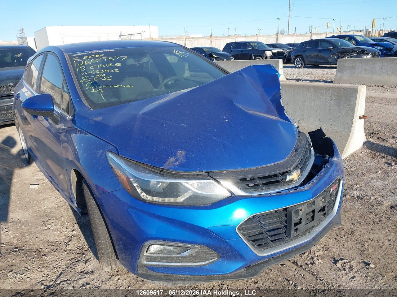 3G1BE6SM8JS653935 · 2018 CHEVROLET CRUZE LT · 1/12