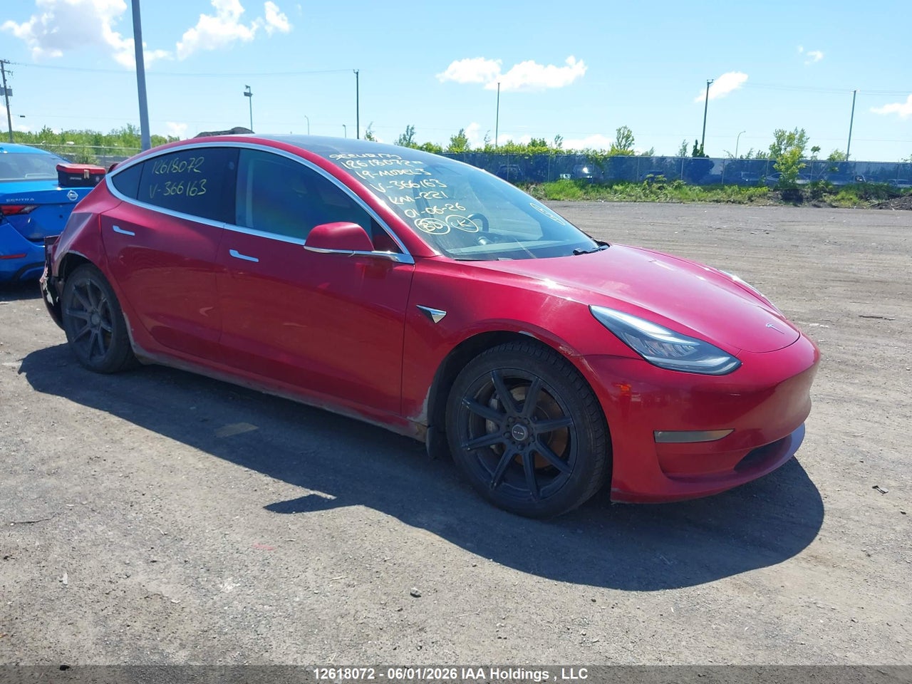 5YJ3E1EBXKF366163 · 2019 TESLA MODEL 3 LONG RANGE/PERFORMANCE · 1/12