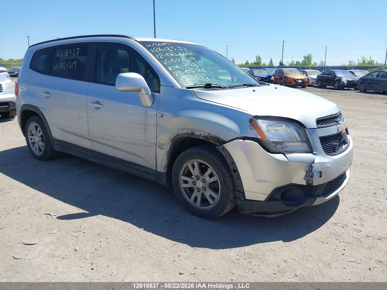 KL77P2EM7CK****** · 2012 CHEVROLET ORLANDO · 1/12