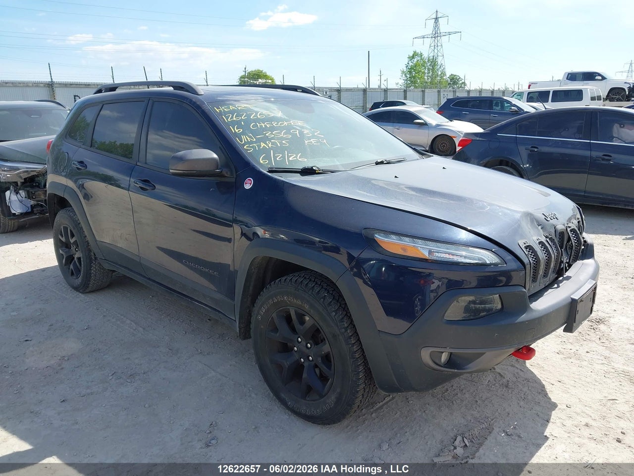 1C4PJMBS6GW****** · 2016 JEEP CHEROKEE TRAILHAWK · 1/12