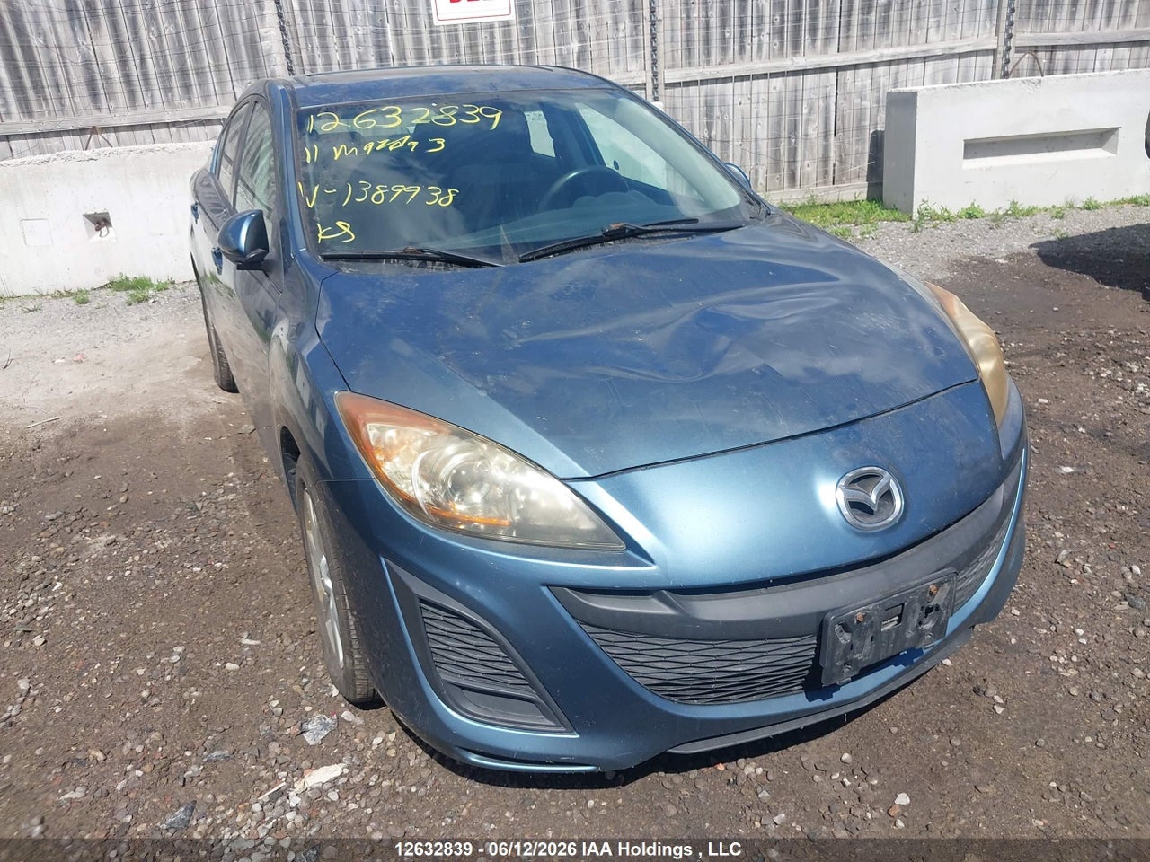 JM1BL1VF8B1389938 · 2011 MAZDA MAZDA3 GS