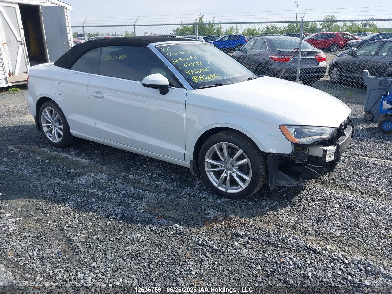 WAU78LFF3G1073594 · 2016 AUDI A3 2.0T KOMFORT
