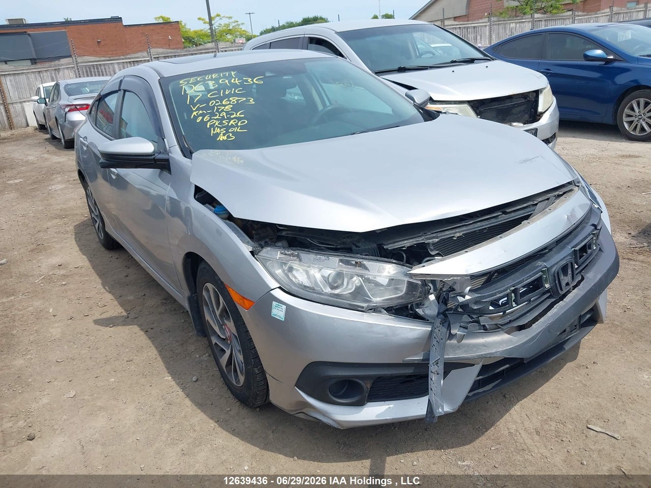 2HGFC2F87HH026873 · 2017 HONDA CIVIC EX 4DR