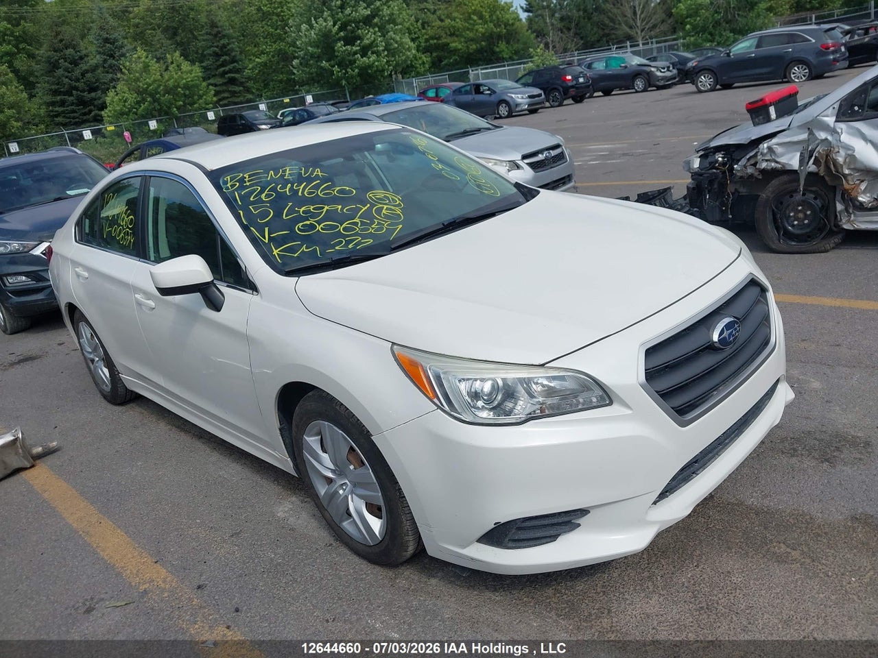 4S3BNCA68F3006554 · 2015 SUBARU LEGACY 2.5I