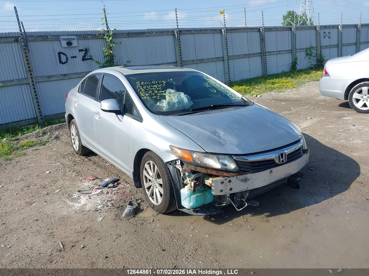 2HGFB2F52CH030685 · 2012 HONDA CIVIC EX · 1/12