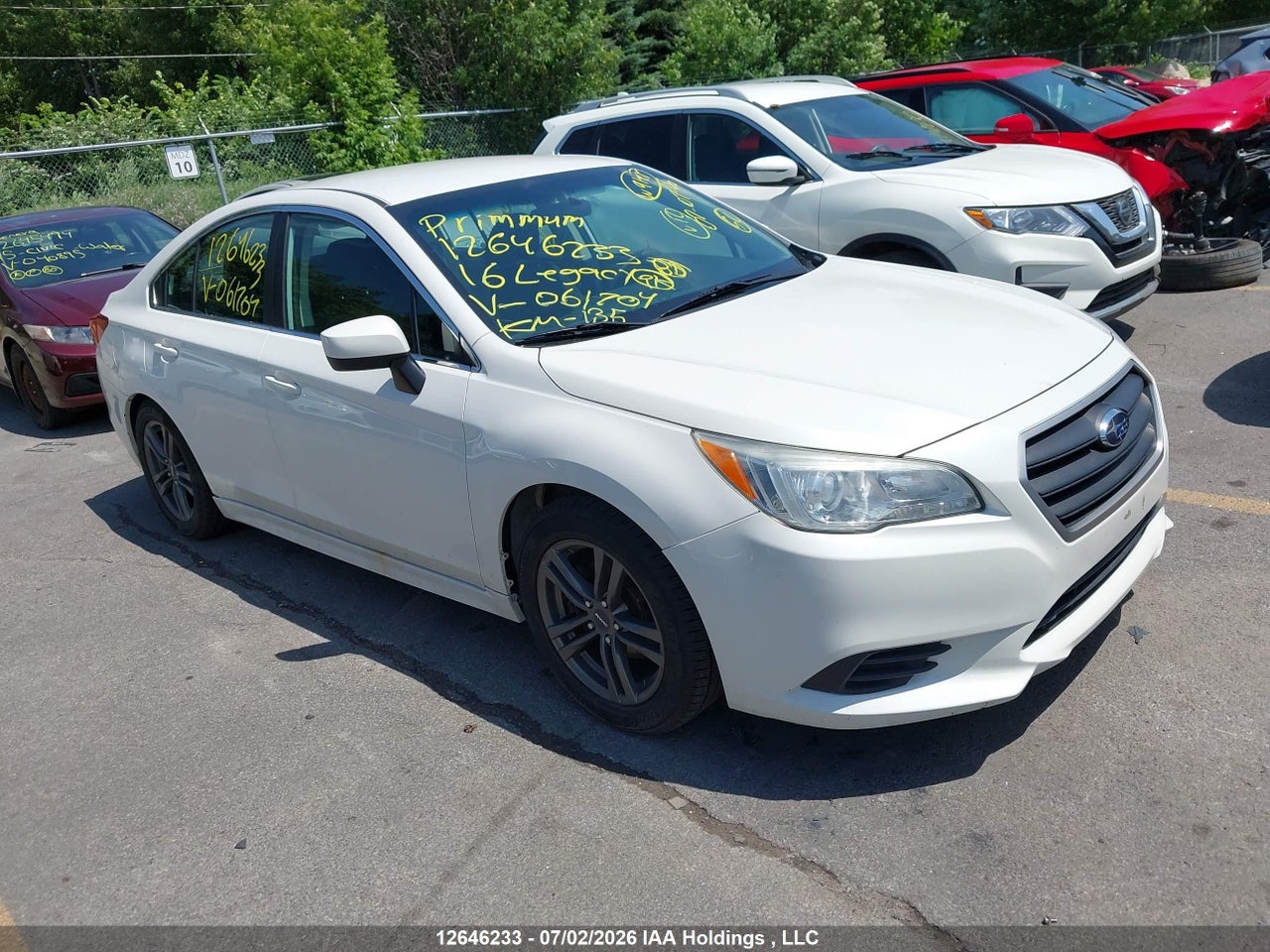 4S3BNCA6XG3061704 · 2016 SUBARU LEGACY 2.5I